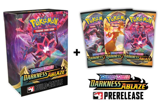 pokemon sword and shield darkness ablaze prerelease products
