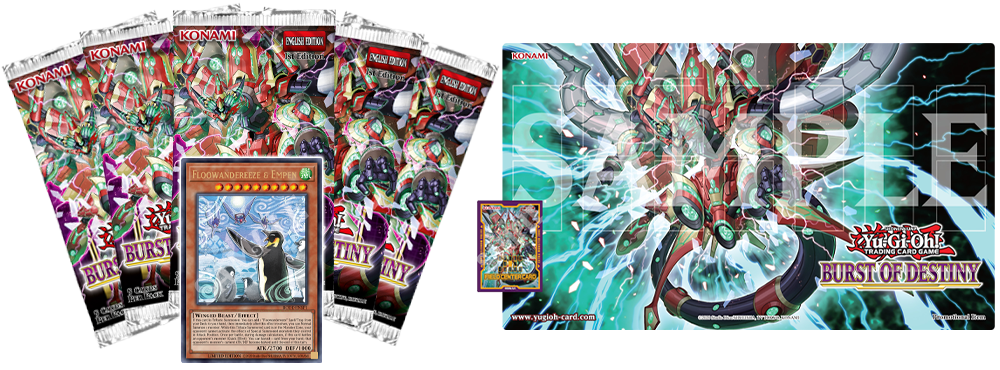 Yugioh Burst of Destiny Ultra Rare Promo, Playmat, and Field Center Card
