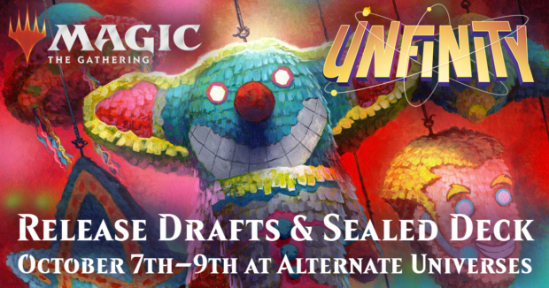 MTG Unfinity Release Drafts and Sealed Deck Tournaments at AU