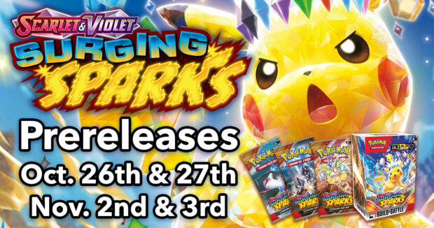 Pokemon Surging Sparks Prereleases at Alternate Universes